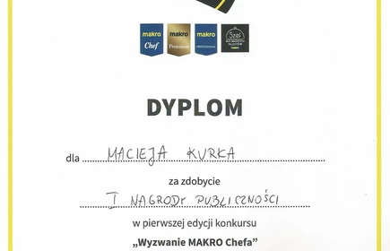 Wyzwanie Makro Chefa-nagroda już w szkole. 2