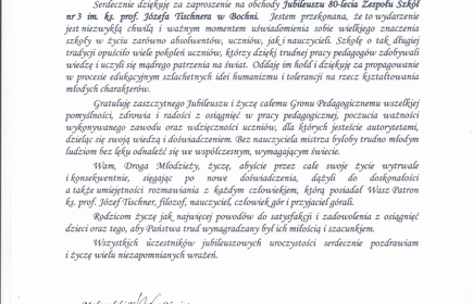 Jubileusz 80-lecia Zespołu Szk&oacute;ł nr 3 w Bochni 9