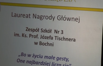 ZS nr 3 po raz drugi laureatem nagrody gł&oacute;wnej Małopolskiego Projektu "Mieć Wyobraźnię Miłosierdzia&rdquo; 15