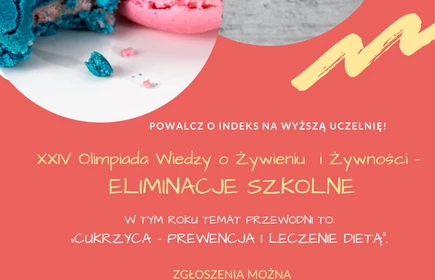 Plakat XXIV Olimpiada Wiedzy o Żywieniu i Żywności